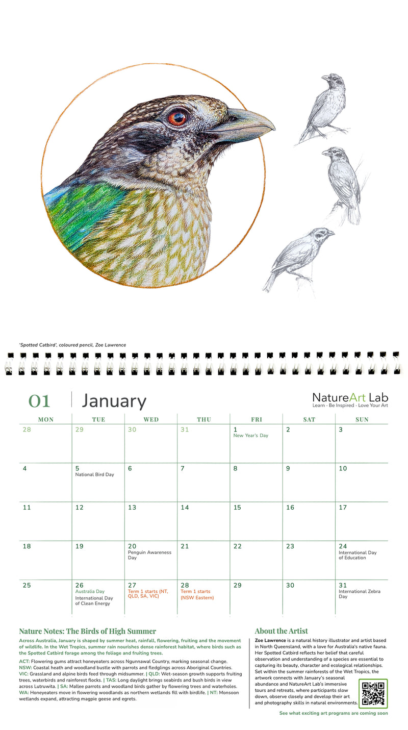 2027 Natural History Art Calendar