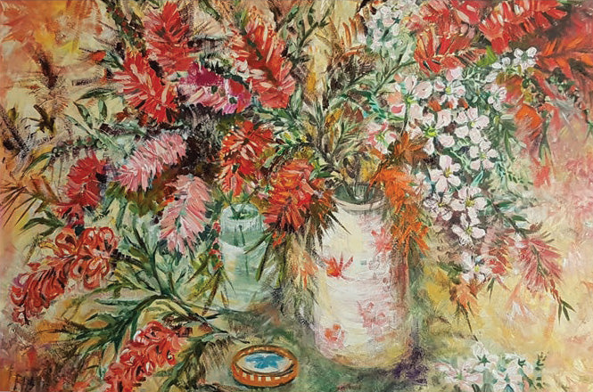 Callistemon and Tea Tree - Australian Art Greeting Card