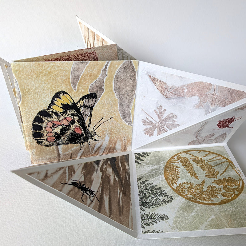 Moth and butterfly artist books – linocut and botanical monotype printmaking with Dr. Fenja T. Ringl