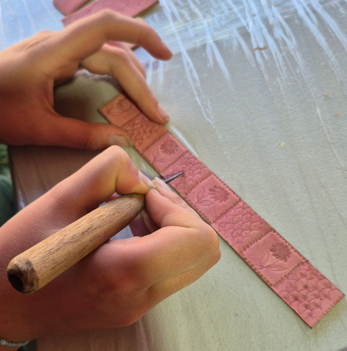 Introduction to Leather-working - Art diary Cover with Ceilidh Dalton and Amber Ecclestone (mother & daughter duo)