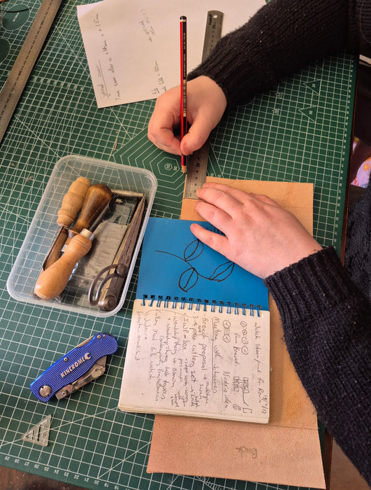 Introduction to Leather-working - Art diary Cover with Ceilidh Dalton and Amber Ecclestone (mother & daughter duo)