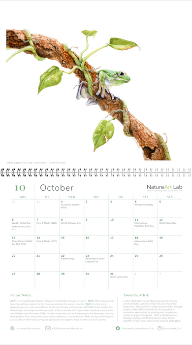 2025 Natural History Art Calendar