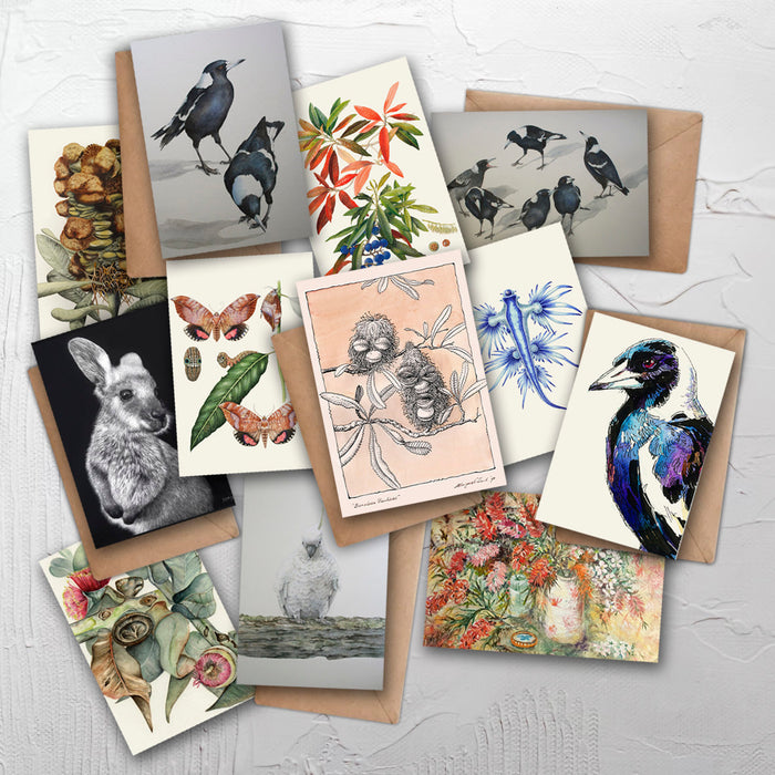 Curious Magpie -  Australian Art Greeting Card